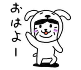 Cat who wanted to be a dog sticker #2959348