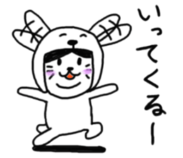 Cat who wanted to be a dog sticker #2959349