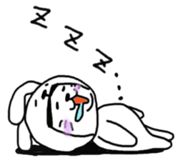 Cat who wanted to be a dog sticker #2959353