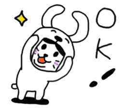 Cat who wanted to be a dog sticker #2959361