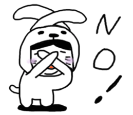 Cat who wanted to be a dog sticker #2959362