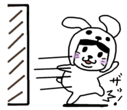 Cat who wanted to be a dog sticker #2959370