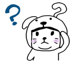 Cat who wanted to be a dog sticker #2959372