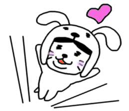 Cat who wanted to be a dog sticker #2959373