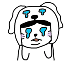 Cat who wanted to be a dog sticker #2959381