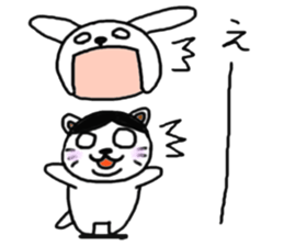 Cat who wanted to be a dog sticker #2959384