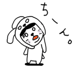 Cat who wanted to be a dog sticker #2959385