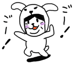 Cat who wanted to be a dog sticker #2959386