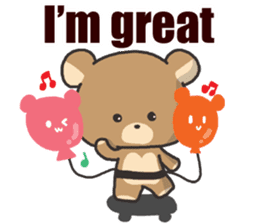 A bear and balloon sticker #2959913