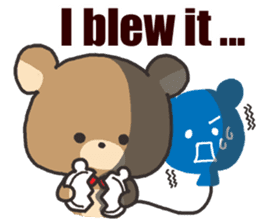 A bear and balloon sticker #2959933