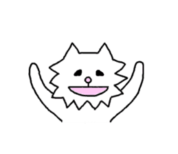 White cat MOSA sticker #2963407