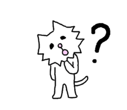 White cat MOSA sticker #2963414