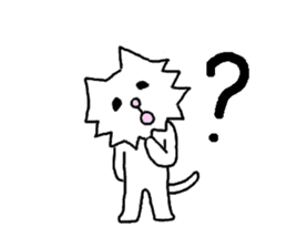 White cat MOSA sticker #2963414