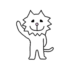 White cat MOSA sticker #2963416