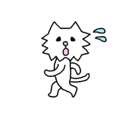 White cat MOSA sticker #2963419