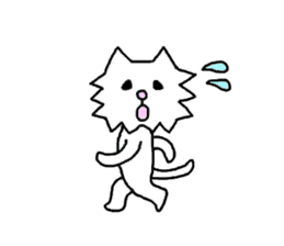 White cat MOSA sticker #2963419