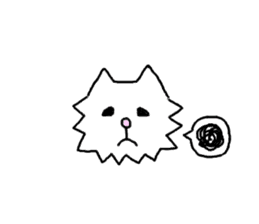 White cat MOSA sticker #2963428