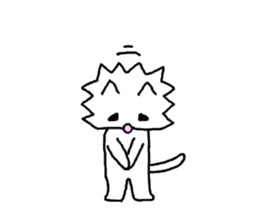 White cat MOSA sticker #2963429