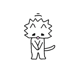 White cat MOSA sticker #2963429