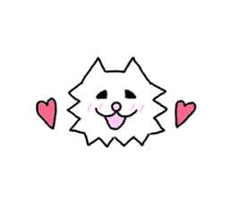 White cat MOSA sticker #2963430