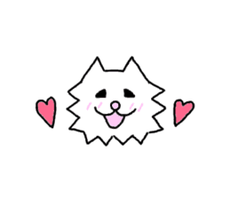 White cat MOSA sticker #2963430