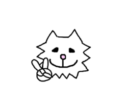 White cat MOSA sticker #2963432