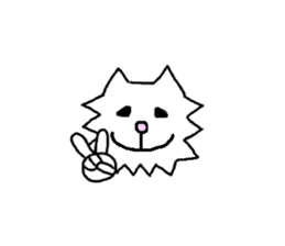 White cat MOSA sticker #2963432