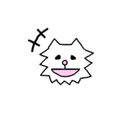 White cat MOSA sticker #2963434