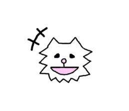 White cat MOSA sticker #2963434