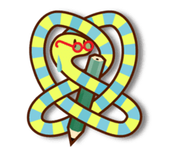 Knotted snakes sticker #2964198