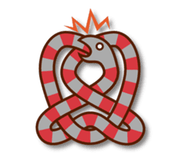 Knotted snakes sticker #2964199