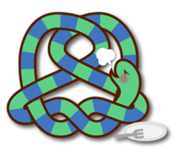 Knotted snakes sticker #2964203