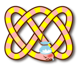 Knotted snakes sticker #2964205