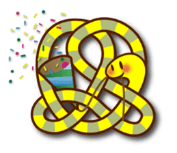 Knotted snakes sticker #2964207