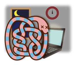 Knotted snakes sticker #2964212