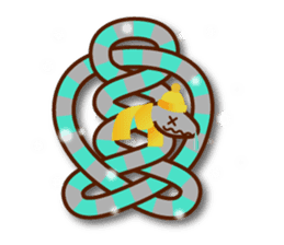 Knotted snakes sticker #2964214