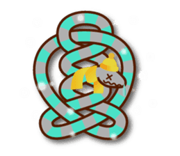 Knotted snakes sticker #2964214