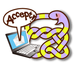 Knotted snakes sticker #2964217