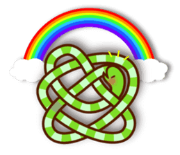 Knotted snakes sticker #2964218