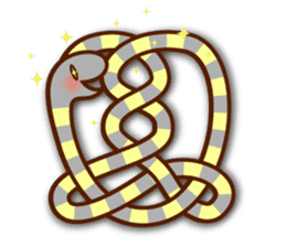 Knotted snakes sticker #2964219