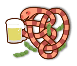 Knotted snakes sticker #2964220