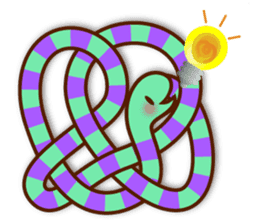 Knotted snakes sticker #2964222