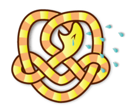 Knotted snakes sticker #2964223