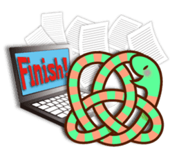 Knotted snakes sticker #2964224