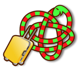 Knotted snakes sticker #2964229