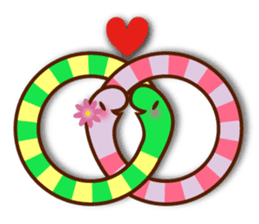 Knotted snakes sticker #2964232