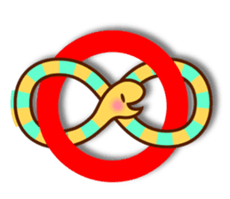 Knotted snakes sticker #2964234