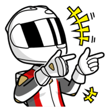 Moto Bike Rider racing suit, Everyday sticker #2965199