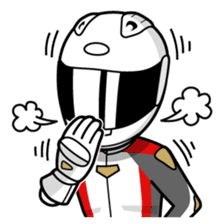 Moto Bike Rider racing suit, Everyday sticker #2965227