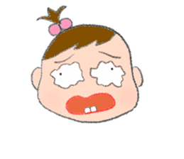 Expression of girl 2 sticker #2965555